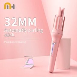 minhuang Ferro arricciacapelli automatico Big Roll da 32 mm Big Roll Anion Bigodino per capelli in ceramica Strumenti per lo styling di moda a riscaldamento rapido regolabile a 4 velocità