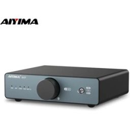 Aiyima D07 DAC XMOS XU316 AKM 4493S HIFI Mini Decoder Desktop PCM 768kHz/32Bit DSD512 Ingresso Fibra Ottica/Coassiale/USB Uscita RCA
