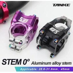 TANKE MTB Power Stem Bici da strada Mountain Bicycle Bridge Breve potenza 35mm Rod Manubrio Tavolo Attacco manubrio regolabile Riser 31.8 Ciclismo