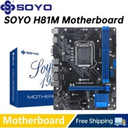 Soyo Scheda madre da gioco H81M Dual Channel DDR3 M.2 NVME PCIEx16 Interfaccia HDMI VGA LGA 1150 Supporta CPU Intel Core di quarta generazione