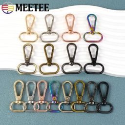 Meetee 5/30 pz 16-50mm borse in metallo fibbia girevole aragosta fermagli grilletto Clip moschettone zaino portachiavi accessori Hardware