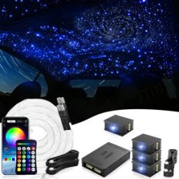 VASTFIRE Luce stellare RGBW 1/2/ split per tetto auto, controllo APP, fibra ottica, effetto cielo stellato per auto e casa