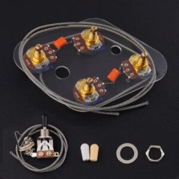 FLEOR LP Kit cablaggio precablato per chitarra 2T2V 500K Pentole e interruttore a 3 vie separato