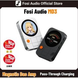 Fosi Audio MD3 Amplificatore DAC per Cuffie con Schermo LCD, Chip ES9039Q2M, Amplificatore Hi-Fi Portatile per iPhone e Android
