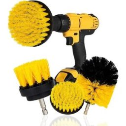 Untior 3 pz/set Spazzola per Lavapavimenti Elettrica Kit Spazzola per Trapano Spazzola di Pulizia Rotonda in Plastica per Tappeto Vetro Pneumatici per Auto Spazzole in Nylon 2/3,5/4''