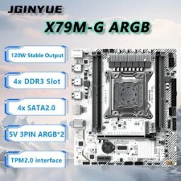 JGINYUE Scheda madre X79M-G ARGB per CPU serie E5 26XX V2 LGA2011 M-ATX DDR3 RAM con interfaccia TPM per casa, ufficio e giochi