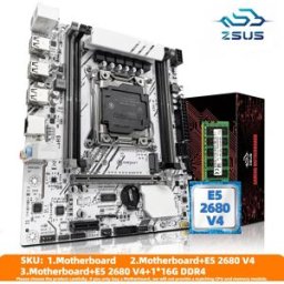 ZSUS Kit set scheda madre X99-W con CPU LGA2011-3 Xeon E5 2680V4 DDR4 16 GB (1 * 16 GB) 2133 MHZ Memoria RAM NVME M.2 SATA