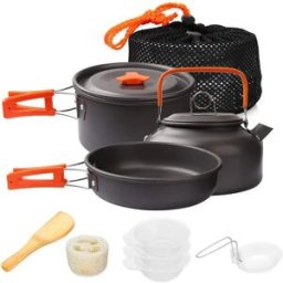 LISM 1 pz/1 set kit di pentole da campeggio set da cucina all'aperto attrezzatura in alluminio pentola da esterno stoviglie da viaggio cucina escursionismo picnic barbecue