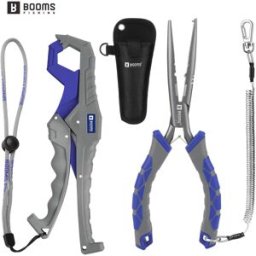 booms fishing Pinze da 23 cm e set di strumenti da pesca con pinza per pesci da 24 cm per taglierine a filo ad anello diviso Kit di attrezzatura da pesca per rimozione amo