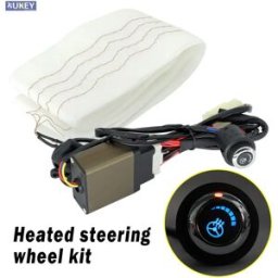 XUKEY Riscaldatore per coprivolante riscaldato per auto Kit fai da te Pad invernale Interruttore della lampada blu Scaldamani 12V Interno universale per camion Van