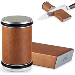 MYVIT Kit per affilare i coltelli rotanti per affilare i coltelli a rulli con bordo dritto con 15 e 20 ° Angolo magnetico di grado per coltelli pietra per affilare