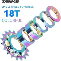 TANKE -Kit di conversione volano a velocità singola, 18T, ingranaggio a cassetta, pignone per bici da strada MTB per catena a ruota libera, lega di alluminio 7075 CNC