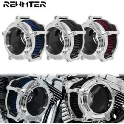 REWMTER Kit filtro aria filtro aria cromato moto sistema di aspirazione CNC per Harley Touring Sportster XL 48 72 883 1200 Dyna Softail FLHX