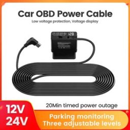 TomoStrong Kit Cavo Hardwire 12-24V per Dash Cam Auto DVR con Linea Step-Down OBD, Caricatore con Interfaccia Type-C, Protezione Bassa Tensione e Display Voltaggio