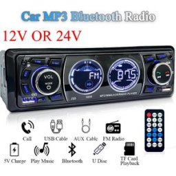 hippcron SINOVCLE Autoradio 1din Audio Bluetooth Stereo Lettore MP3 Ricevitore FM 60Wx4 Supporto Ricarica del telefono Scheda AUX/USB/TF In Dash Kit