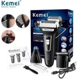Kemei Multifunzionale Impermeabile 3 In 1 Kit Per Toelettatura Testa di Taglio USB Barba Uomini Rasoio Naso Taglio Dei Capelli Rasoio Elettrico KM-6559