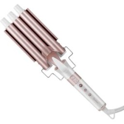 HATTEKER Ferro arricciacapelli professionale in ceramica a triplo botte Waver Strumento elettrico per lo styling dei capelli per riccioli e onde versatili UE