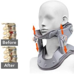 agdoad Dispositivo medico per la trazione del collo Kit di correzione del collare cervicale gonfiabile Divaricatore del collo Barella del collare cervicale Proteggi il collo