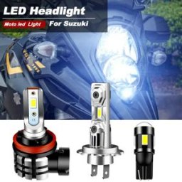 NONE 3 pz Moto 9600LM LED Faro Alto Basso Fascio di Parcheggio Lampadine Kit Per Suzuki Vstrom 1000 2014-2016 2018 2019