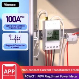 SONOFF POWCT 100A Max WiFi POW Ring Misuratore di potenza intelligente Sensore CT diviso ESP32Chip Monitor energetico Vita intelligente tramite Alexa Google IFTTT