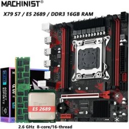 MACHINIST Combo Scheda Madre X79 S7 LGA 2011 con CPU Intel Xeon E5 2689, RAM DDR3 1*16GB, Supporto Slot M.2 NVME, Kit Opzionale