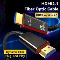 CYANMI Cavo HDMI 8K 4K 120HZ Fibra ottica 33FT/10M, in-Wall CL3 nominale Lungo HDMI 2.1 48Gbps Ultra High Speed [8K@60Hz] Dynamic HDR/eARC/HDCP 2.2&2.3/3D, compatibile per PS5 PS4 Desktop AMD NVIDIA