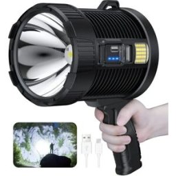 ESMARTER Faretto ricaricabile 900000 Faretti a LED da lumen Torcia grande portatile Faretti solari da esterno super luminosi Proiettore