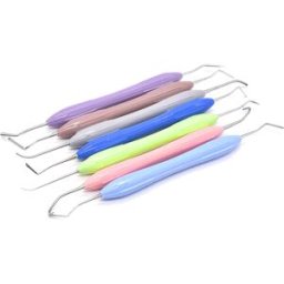 Tyceen 7 PZ/SET Set di Riempimento In Resina Per Odontoiatria Comò In Plastica Con Manico In Silicone Kit di Restauro Estetico Per Strumenti Spatola Coltello In Resina