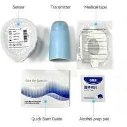 komwell Sistema di Monitoraggio Continuo del Glucosio in Tempo Reale con App Intelligente - Kit per Diabetici con Tracker della Glicemia 24/7 e Allarme Basso/Alto