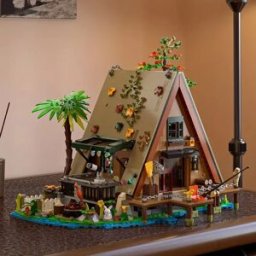 JIKEFUN 1486PCS / 1108PCS Foresta Casa da costruzione con luce a LED Albero Cabina Display Mattoni Set Kit per Amanti della Natura Adulti Bambini