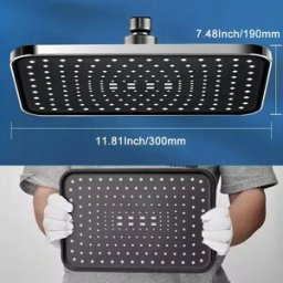 ctzszzmm Nuova Soffione Doccia a Pioggia Grande ad Alta Pressione con Flusso Potenziato a 360° ° Riduzione del Consumo d'Acqua con Rotazione
