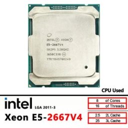 Intel Xeon E5 2667 V4 E5-2667V4 Processore CPU utilizzato da 3,2 GHz 8 core 16 thread L3=25M 135W LGA 2011-3 ﻿