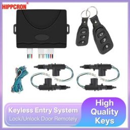hippcron Kit di chiusura del sistema di accesso senza chiave per porta con serratura telecomando per auto 12V con attuatore per serratura a 4 porte universale