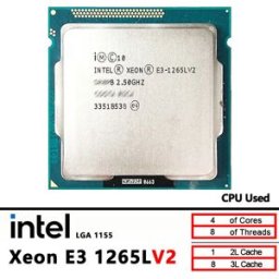 Intel Xeon E3-1265LV2 Processore CPU E3 1265L V2 2,5 GHz Quad-Core Otto Core 45W LGA 1155