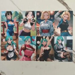 Bandai Set di 8 Carte Sexy Videl ‌ Chichi Mosaic-free ACG Android 18 Carta NSFW a doppia faccia, giocattoli da collezione per adulti 18+