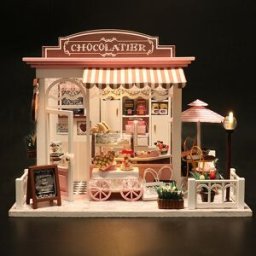 zuuton Kit Fai-da-Te per Casa delle Bambole in Miniatura, Puzzle 3D, Modello di Arredamento, Giocattoli Educativi in Legno, Regalo di Compleanno per Amici
