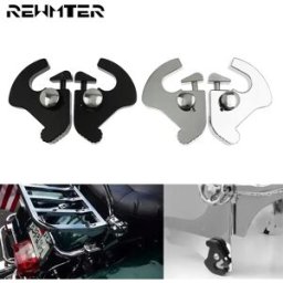 REWMTER Schienale per moto staccabile rotante Sissy Bar portapacchi Docking Latch Clips Kit per Harley Sportster XL Softail Touring