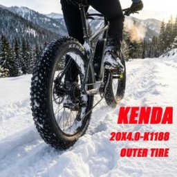 Kenda Pneumatico per Bicicletta K1188 Krusade Fat Tire 20x4.0, Copertoncino Wire Clincher SRC Nero per Fat Bike 20x4.0 con Camera d'Aria