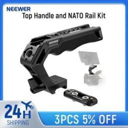 NEEWER Maniglia superiore e kit guida NATO, impugnatura in silicone comfort con impugnatura con morsetto NATO a sgancio rapido per videocamera Dslr Cage Video Rig