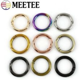 Meetee 5/10 pezzi O Ring in metallo fibbie 16-50mm apribile molla a scatto chiusura borsa tracolla portachiavi moschettone gancio accessori hardware fai da te