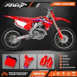 POWERZONE Moto Grafica Decalcomanie Kit Adesivi Per Honda CRF450 CRF450R 2009-2011 2012 CRF250 CRF250R 2010 2011 2012 2013 95
