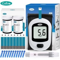 Cofoe Misuratore di glicemia Yice con strisce reattive Kit glucometro per diabete Monitor per zucchero nel sangue per diabete medico per diabetici