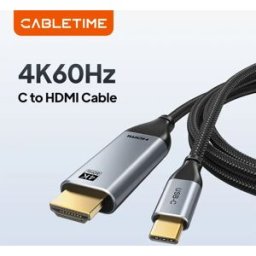 CABLETIME Cavo USB C a HDMI 4K 60Hz Thunderbolt 3 Tipo C per Samsung Huawei MacBook Pro Air iPhone 17 16