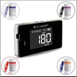 komwell ACCUANSWER Misuratore di glucosio Colesterolo Acido urico e emoglobina Glucosio nel sangue sostituire il kit di strisce reattive per il dispositivo di gotta del diabete