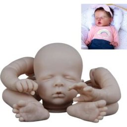MRB Kit bambola rinata non verniciata da 20 pollici Luisa Stampo per bambola neonato incompiuto Parti di bambola fai da te con corpo in tessuto