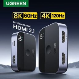 UGREEN Switch HDMI 2.1 8K 60Hz Pulsante manuale 2 in 1 uscita per PS5 Xbox Series X TV Xiaomi Monitor Proiettore Switcher HDMI