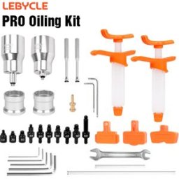 LEBYCLE Kit di oliatura in lega per bicicletta da strada MTB per sistema di strumenti per spurgo olio freni bici Shimano Utilizzare strumenti per freni a olio minerale