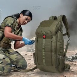 Thuram Kit di pronto soccorso Zaino medico tattico impermeabile da 40 litri Borsa di pronto soccorso per escursionismo Trekking Caccia Pesca Campeggio Sport all'aria aperta