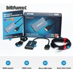 BitFunx Adattatore convertitore compatibile HDMI con switch da RGB a YPbPr per console di gioco PlayStation 1/2 PS1/PS2