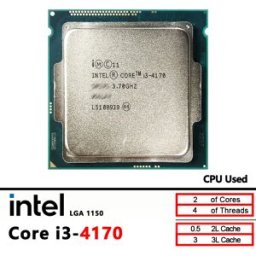Intel Core i3-4170 Utilizzato CPU i3 4170 3,7 GHz Dual-Core Quad-Thread 3M 54W LGA 1150
